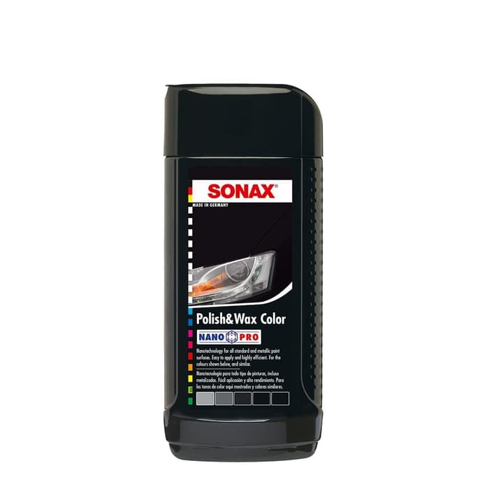SONAX Merk, Polish & Wax Color Nano Pro Zilvergrijs 250 ml, Model 296 341, Oppervlaktebeschermingswas voor auto