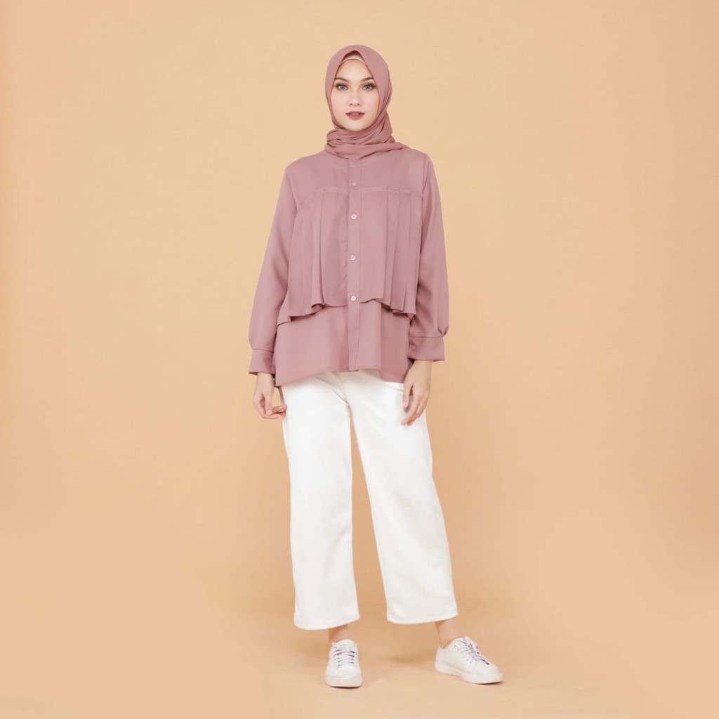 TokoMilkan - Pakaian Wanita Devina Blouse | Atasan CEWEK Tunik Blouse