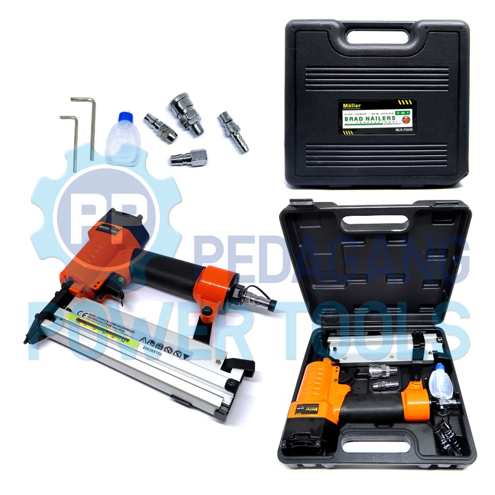 MOLLAR F5040 2 IN 1 ALAT PAKU TEMBAK STAPLES ANGIN KOMPRESOR NAILER