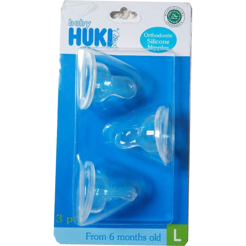 Willsen Huki Ortho Silicon Nipples - Dot Gepeng (1set isi 3)