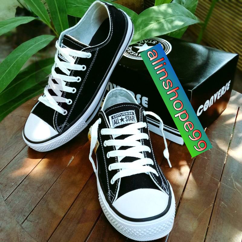 COD SEAPATU CONVERSE 70s PENDEK HITAM PUTIH GLOSSY GRADE A-2