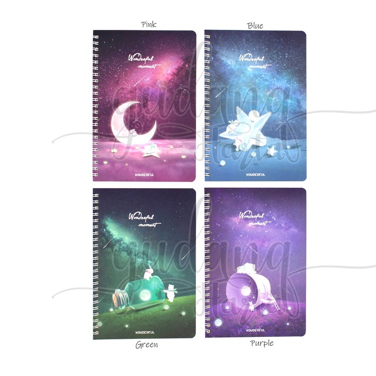 Notebook A5 Spiral Wonderful Aurora Buku Motif Langit GH 308142