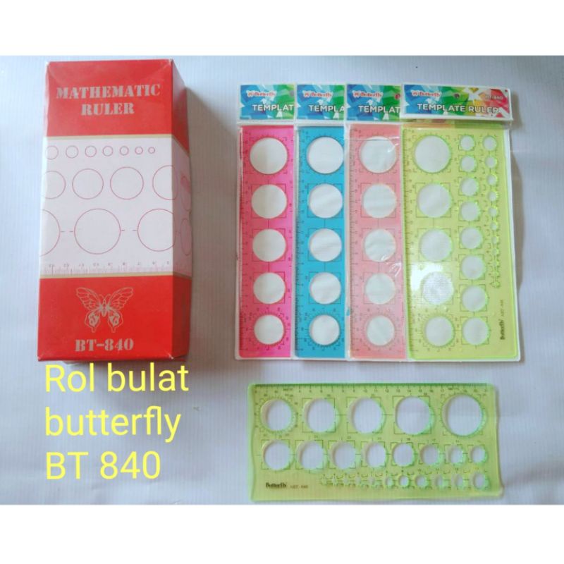 

Penggaris Matematika Bulat Butterfly BT-840 (MINIMAL 2 PCS)