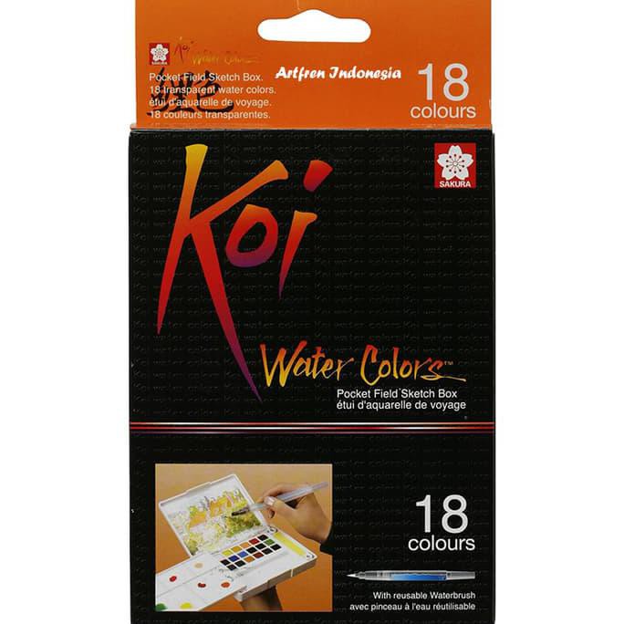 

HOT SALE Sakura Koi Watercolor pocket 18 warna