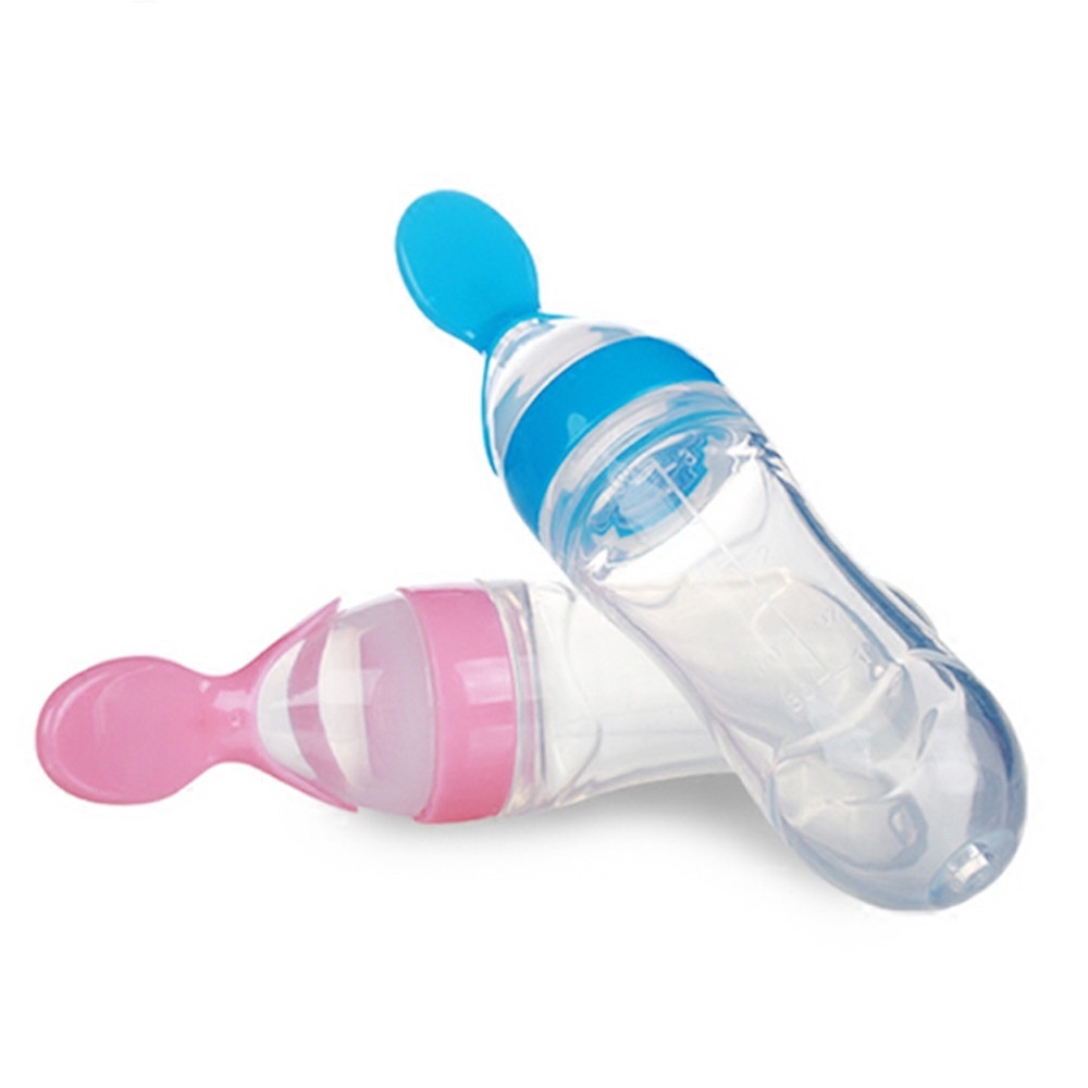 Sendok Makan Bayi Botol Dot SIlikon Praktis Silicone Baby Spoon Dispenser / Perlengkapan Bayi Baru Lahir / PRI 04