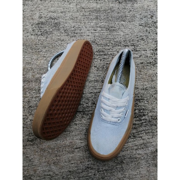 second vans autenthic white gum