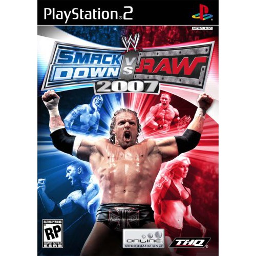 Kaset PS2 SMACK DOWN VS RAW 2007