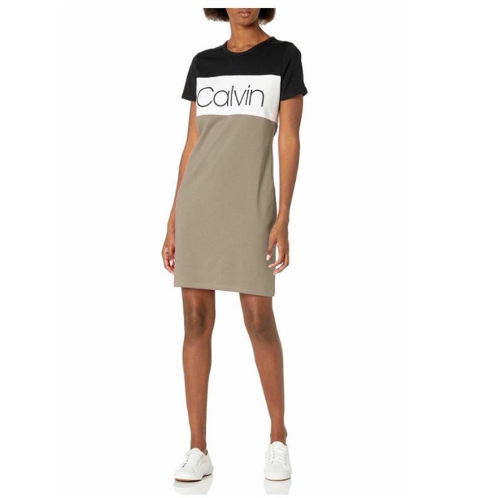 Ck Silver logo dress