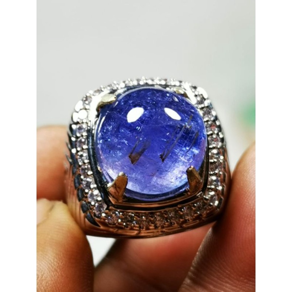 Batu permata natural blue tanzanite jumbo crystal