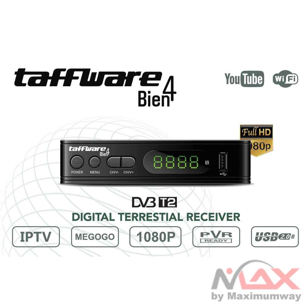 Taffware Bien4 Receiver TV Digital DVB T2 STB DVB-T2 Full HD Semua TV bisa menerima siaran Digital Full HD 1080P DVB-T2 Digital Converter Box with WIFI for Analog TV, Media Player / TV Tuner HDTV Set Top Box, Recording PVR