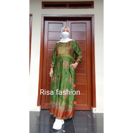Seragam NU Semi sutra Terbaru warna hijau tua Gamis Muslimat  NU Terbaru Gamis Gamis NU hijau tua se