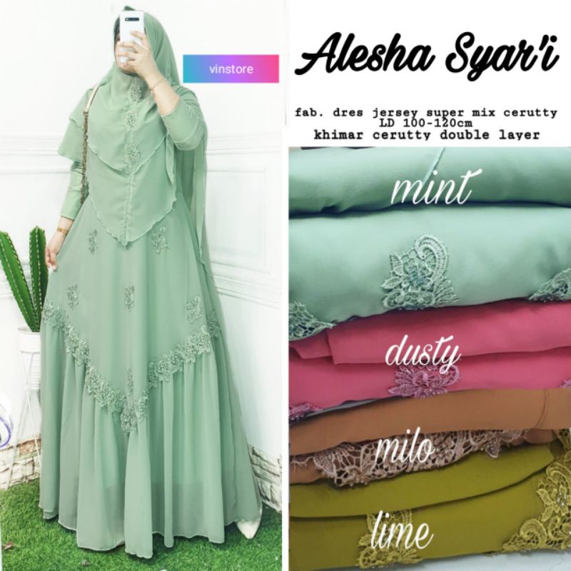 restok gamis syari alesha