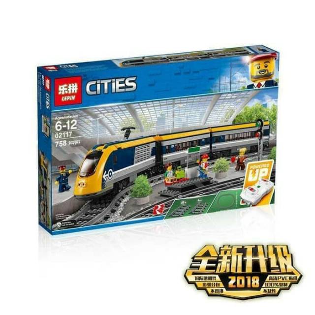Brick Lepin Cities Series Passenger Train 758pcs  compatible