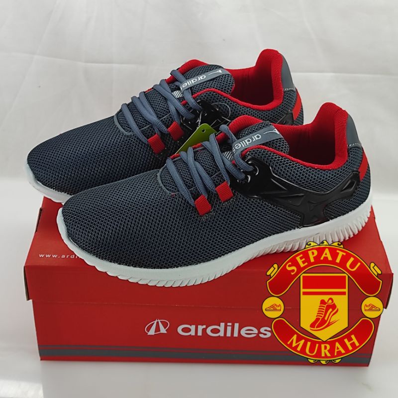 Sepatu Ardiles Pria MIS-BANCROFTI (6) ABU-ABU TUA/MERAH