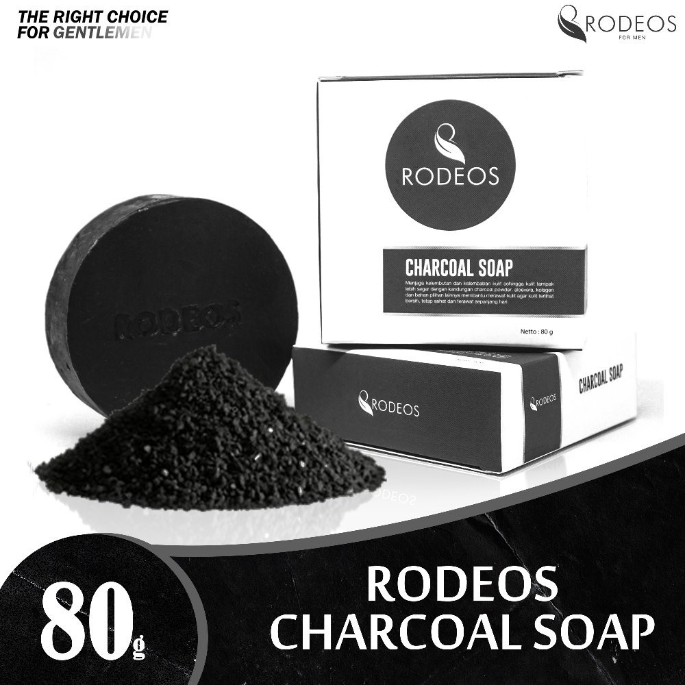[RODEOS] Original Sabun Wajah Pria Rodeos Men Charcoal Soap Jerawat