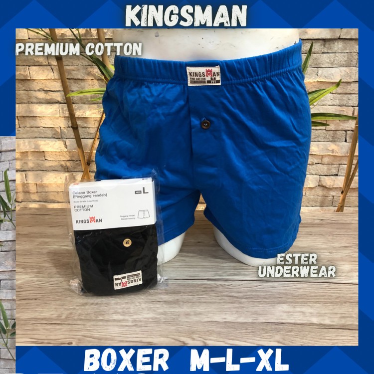 Celana Boxer Premium Cotton Kingsman  Isi-1 pcs