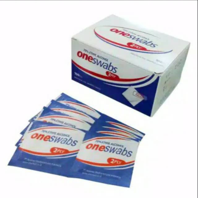 100 LEMBAR TISSUE ALKOHOL SWABS ONEMED