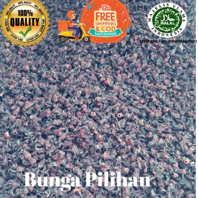 Teh Bunga Rosela Ungu kering 1 kg Grosir