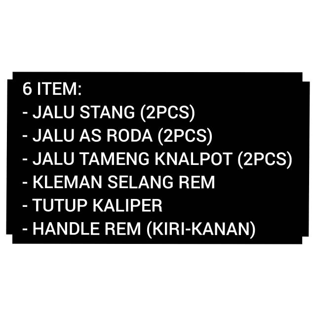 PAKET AKSESORIS VARIASI YAMAHA 6 ITEM MIO J MIO GT M3 SOUL GT FINO XEON