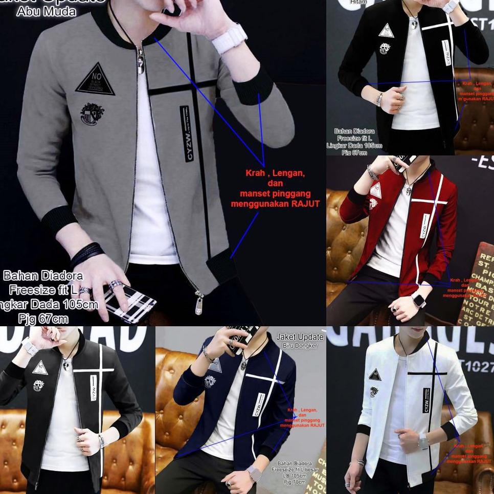 Pdp63BPS COD Jaket Pria UPDATE unisex uptodate sablon tebal fleece up to date baju cowok busanaprias