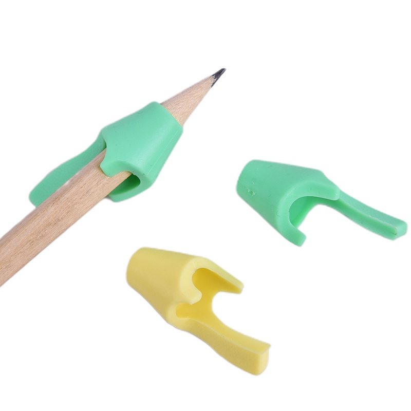 {LUCKID}2Pcs Silicone Kids Students Pencil Writing Drawing Protect Finger Toys