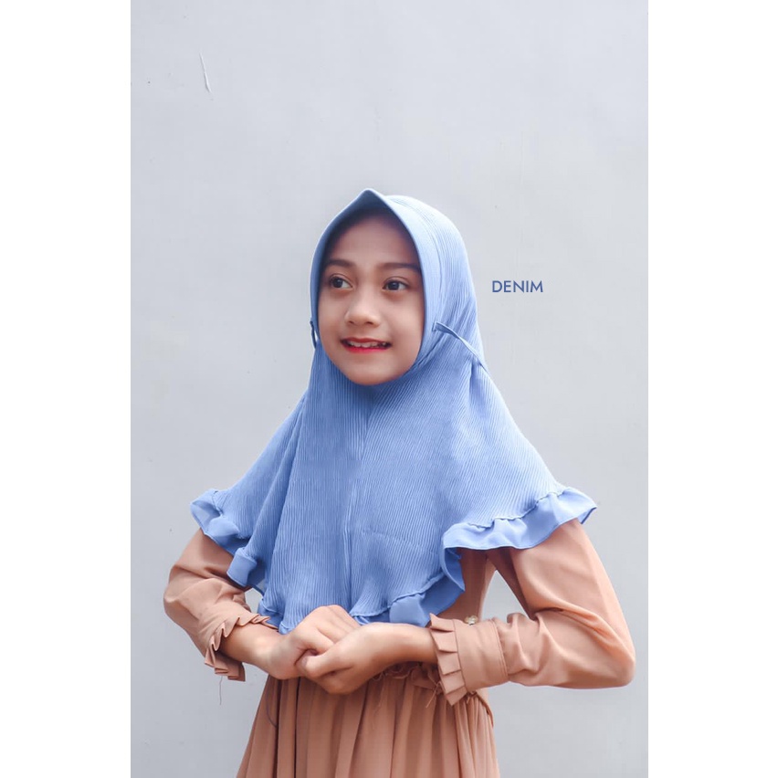 Khimar Bergo Anak Plisket Anisa 1-10th