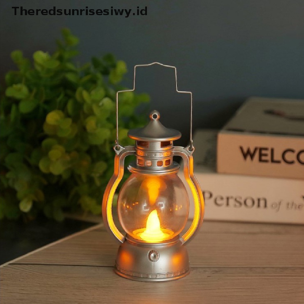 (Theredsunrisesiwy.Id) Lampu Lentera Minyak Led Gaya Retro Untuk Dekorasi Halloween