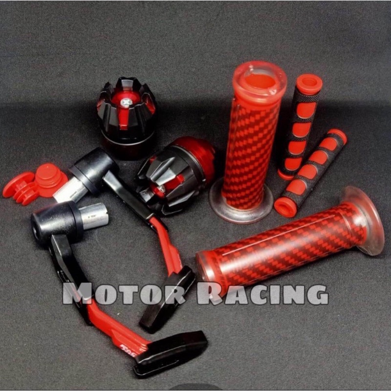 Paket Acc Motor Proguard+Handgrip+Karet Handle+Jalu As Naga Jumbo 4 item Universal Semua Motor