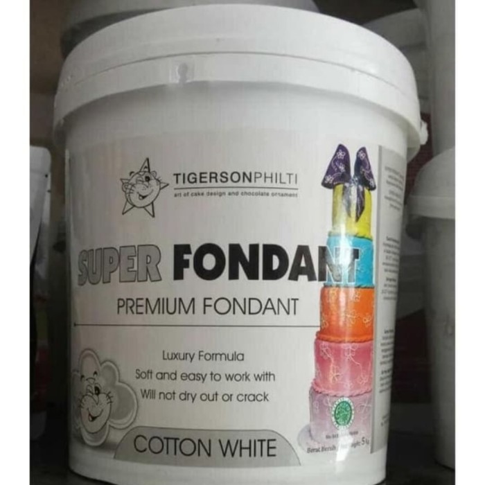 

Tigerson Premium White Fondant Icing Fondan Putih Repack 250gr