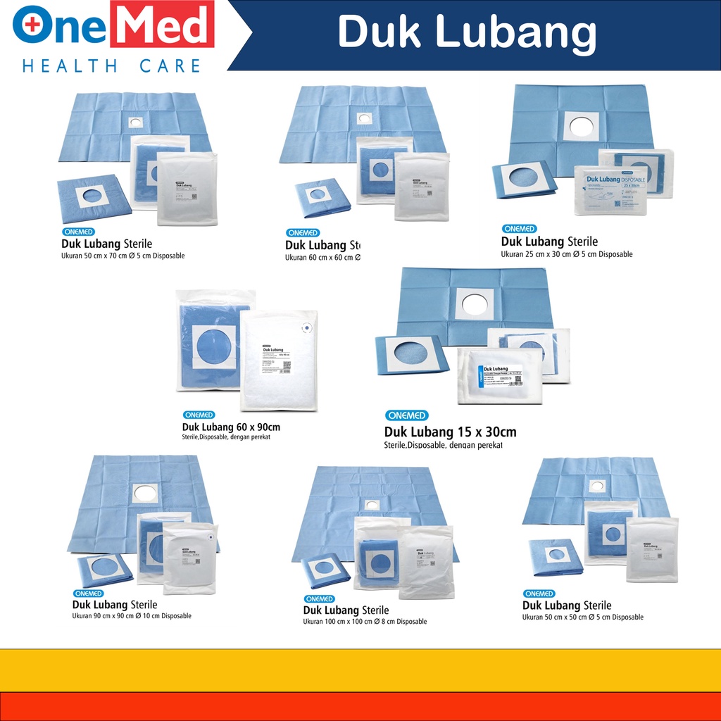 Duk Lubang Sekali Pakai Medis Operasi Steril Disposable Onemed