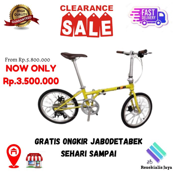 Sepeda Lipat 20 Inch BNB Titan 9 speed