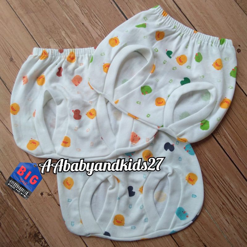 Shankusen 3PC Celana Bayi Model Kacamat Usia Newborn 0-4 Bulan Motif Little Duck Lembut dan SNI