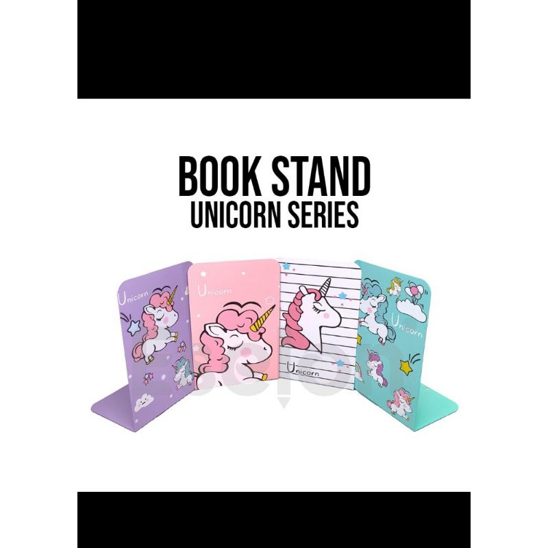 

Book Stand UNICORN / 2pc Book End / Sandaran buku SET / Penyangga