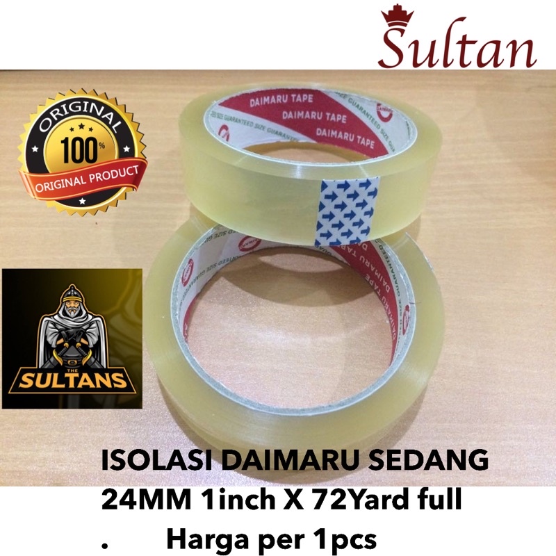 GROSIR ISOLASI DAIMARU ORIGINAL UKURAN SEDANG 24MM 1INCH 72YARD FULL