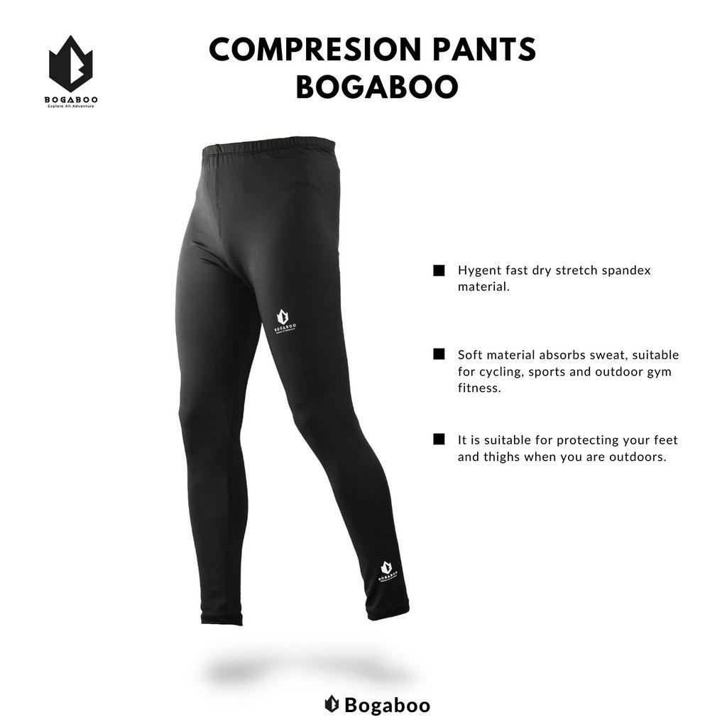 BOGABOO celana legging panjang PRIA WANITA - leging spandex - lejing - baselayer - compresion paNts - jogging - celana olahraga running - lari