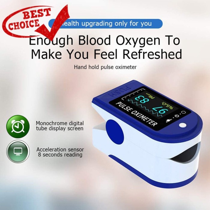 Oxymeter - Pengukur Kadar Oxigen dalam darah Fingertip Pulse Oximeter