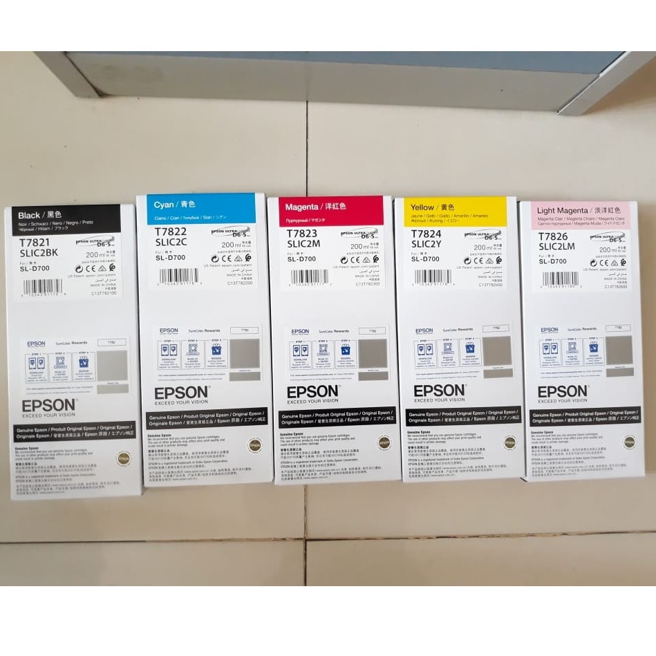 TINTA CATRIDGE PRINTER EPSON D700 T782 T7821 T7822 T7823 T7824 T7825 T7826