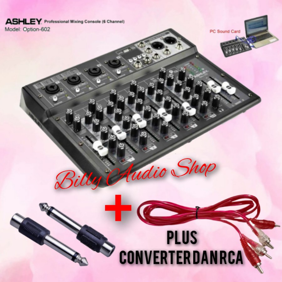 MIXER ASHLEY OPTION 602 /OPTION602 USB,BLUETOOTH 6 CHANNEL