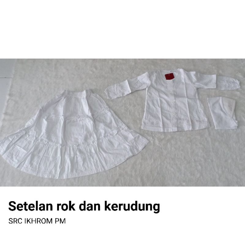 [DEFECT CUCI GUDANG] Baju Muslim Anak Perempuan Putih Dannis Collection Nomor 3, 4, 5, 6, 8, 9
