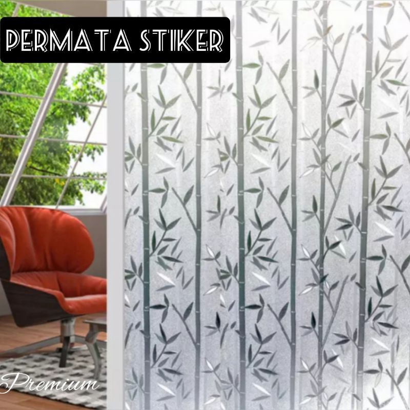 stiker kaca/stiker kaca motif/stiker jendela/stikermotif bambu/stiker kaca rumah