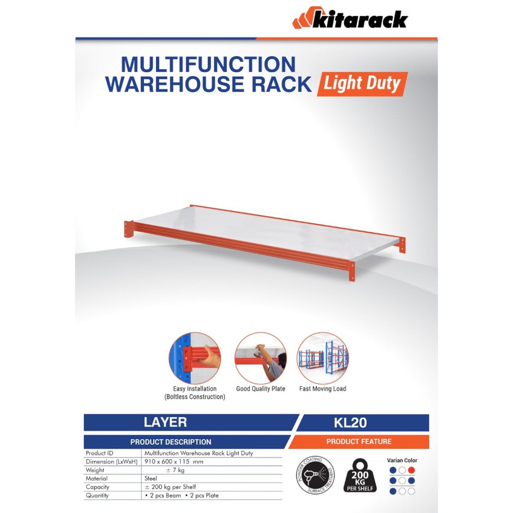 LAYER RACK GUDANG LIGHT DUTY - KL20