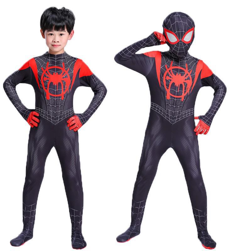 Kostum baju spiderman miles morales anak costume spidermen spider man spider men spedermen sepedermen sepederman sepedermen costum custom / costumes kostom helloween haloween hallowen halloween