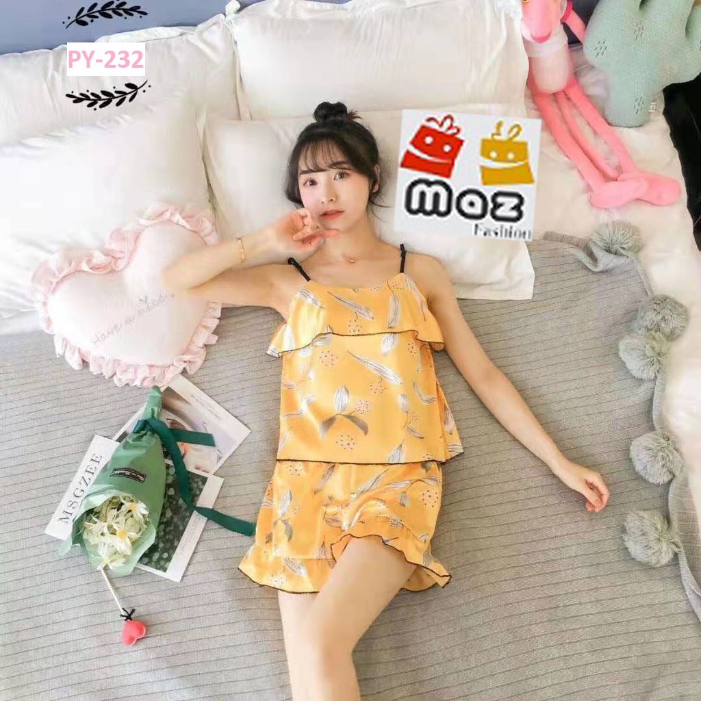 Setelan Baju Tidur Wanita Dewasa Import Singlet Satin - Piyama Import Satu Tali - Baju Tidur Wanita 