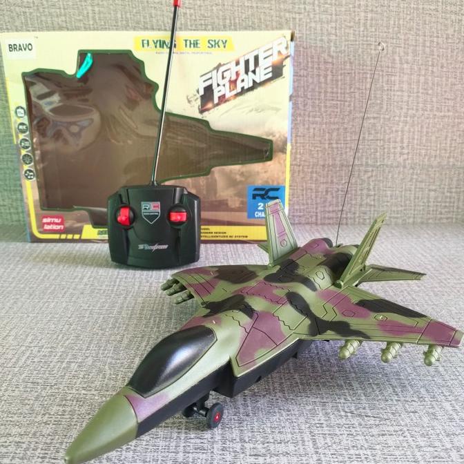 Mainan RC Pesawat Jet Tempur Army Remote Control