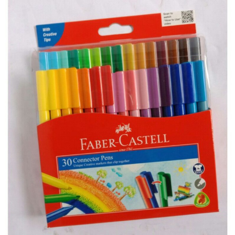 

connector pen faber castell 30 warna