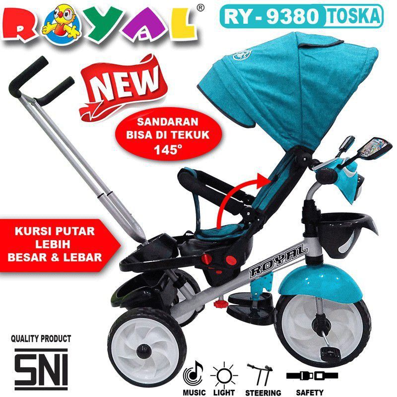Sepeda Roda Tiga Stroller ROYAL 9380 dan 9680