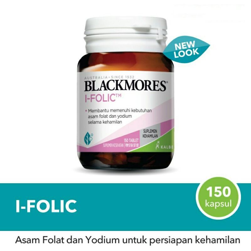 Blackmores I-Folic 150 Kapsul Persiapan Kehamilan I Folic Asam Folat Nutrisi Hamil Menyusui Ifolic Promil Program Hamil