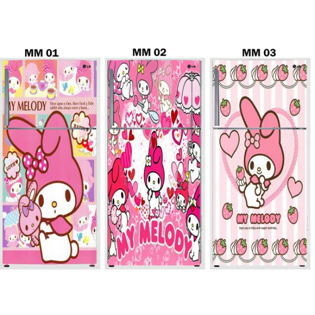 Variasi stiker kulkas hk my melody