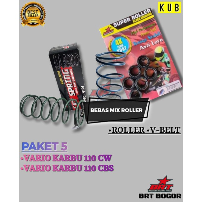 PAKET CVT BRT VARIO 110 KARBU SPRING cvt Per cvt + roller BRT Vario karbu 110 cw/agnes Vario karbu110 cbs loler spring cvt brtbogor ROLLER BRT VARIO TECNO CBS ROLER VARIO KARBU 110 BRT TECNO CBS