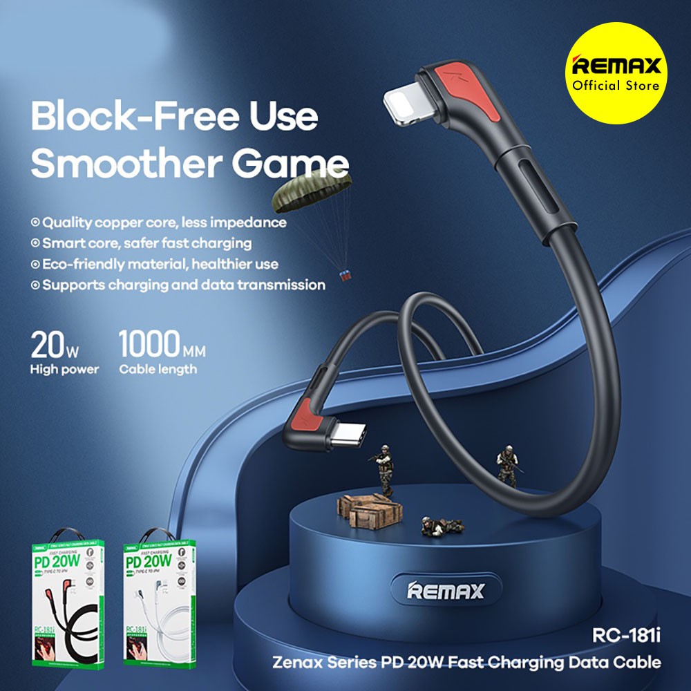 REMAX Zenax Kabel Data Charger 5A Type-C to Lightning RC-181I